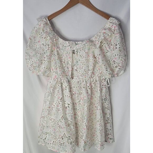 For Love and Lemons- NWT White eyelet dress- size small- READ - Picture 4 of 10